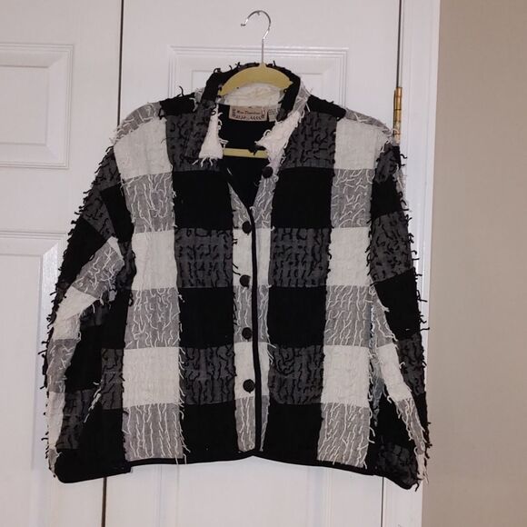 New Direction shag button jacket  Sz - Picture 1 of 4